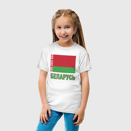 Детская футболка Беларусь / Белый – фото 4