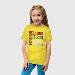 Футболка хлопковая детская ДНК - Беларусь, цвет: желтый — фото 2