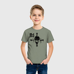 Футболка хлопковая детская Пираты Белоуса One Piece, цвет: авокадо — фото 2