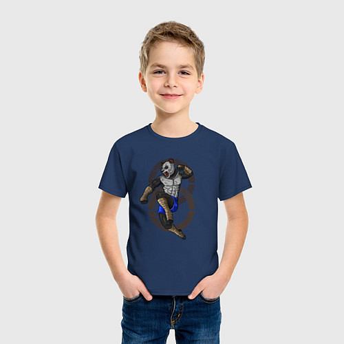 Детская футболка Тайская панда / Тёмно-синий – фото 3