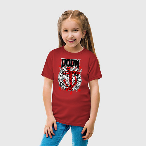 Детская футболка DOOM МОНСТР / Красный – фото 4