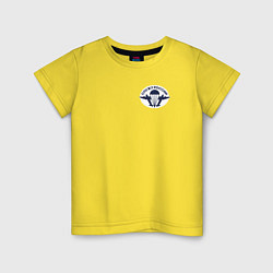 Футболка хлопковая детская ВДВ Служу России, цвет: желтый