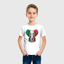 Футболка хлопковая детская Italy Elephant, цвет: белый — фото 2