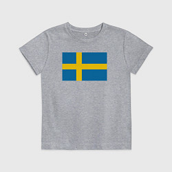Детская футболка Швеция Флаг Швеции