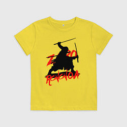 Футболка хлопковая детская Ророноа Зоро One Piece, цвет: желтый