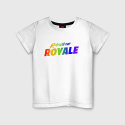 Футболка хлопковая детская Rainbow Royale, цвет: белый