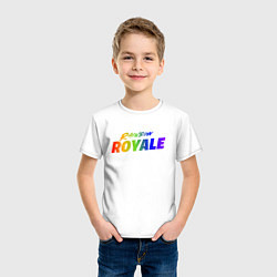 Футболка хлопковая детская Rainbow Royale, цвет: белый — фото 2