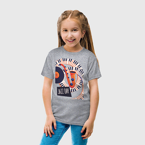 Детская футболка Джаз / Меланж – фото 4