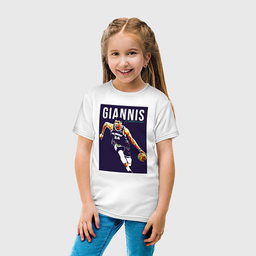 Детская футболка Giannis - Bucks / Белый – фото 4