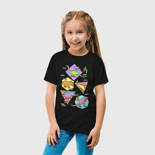 Детская футболка ДИНОЗАВРЫ DINOSAURS / Черный – фото 4