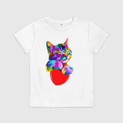 Детская футболка РАДУЖНЫЙ КОТИК RAINBOW KITTY