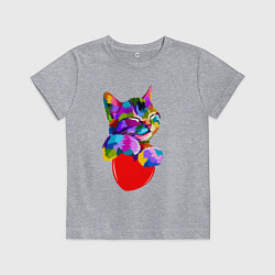 Детская футболка РАДУЖНЫЙ КОТИК RAINBOW KITTY
