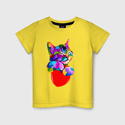 Детская футболка РАДУЖНЫЙ КОТИК RAINBOW KITTY