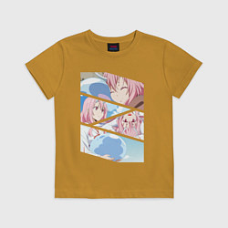 Футболка хлопковая детская ШУНА, Shuna, цвет: горчичный