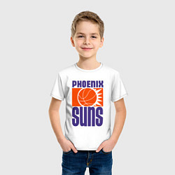 Футболка хлопковая детская Phoenix Suns, цвет: белый — фото 2