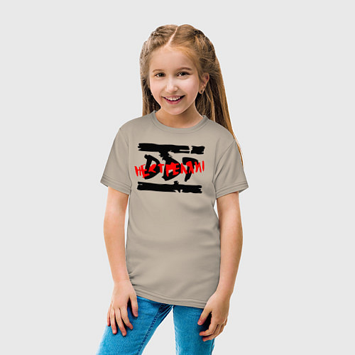Детская футболка DDT НЕ СТРЕЛЯЙ! / Миндальный – фото 4