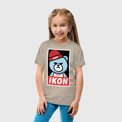 Детская футболка IKON YG Bear Dope / Миндальный – фото 4