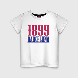 Футболка хлопковая детская 1899 Barcelona, цвет: белый