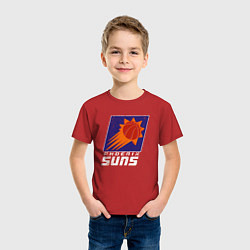 Футболка хлопковая детская НБА - Финикс, цвет: красный — фото 2