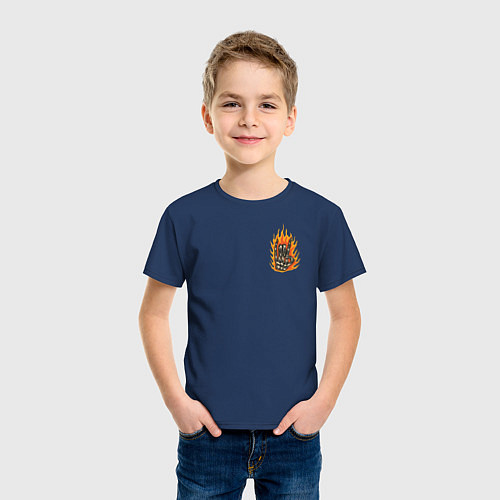 Детская футболка Skeleton Rock / Тёмно-синий – фото 3