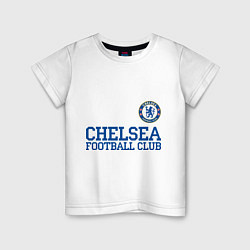 Футболка хлопковая детская Chelsea FC: Blue цвета белый — фото 1