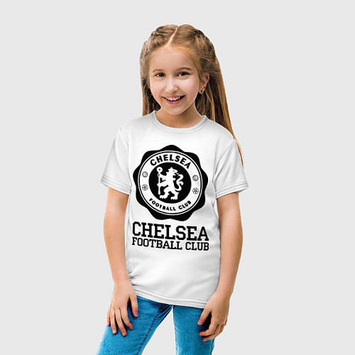 Детская футболка Chelsea FC: Emblem / Белый – фото 4