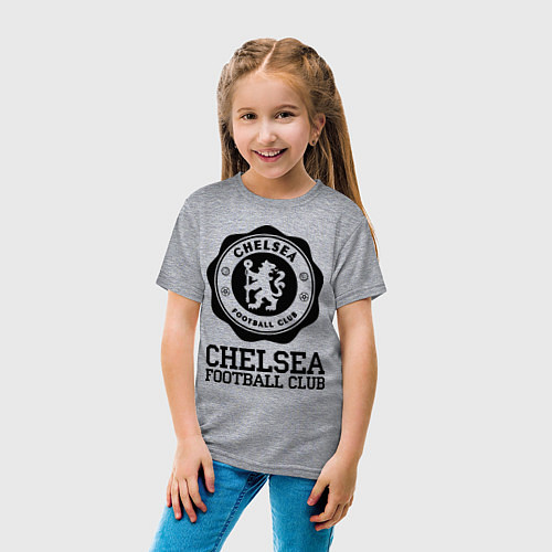 Детская футболка Chelsea FC: Emblem / Меланж – фото 4
