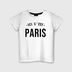 Футболка хлопковая детская PARIS SAINT-GERMAIN, цвет: белый