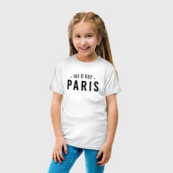 Футболка хлопковая детская ICI C EST PARIS, цвет: белый — фото 2