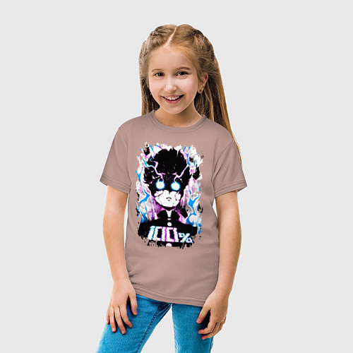 Детская футболка Моб Психо 100 / Пыльно-розовый – фото 4