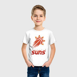 Футболка хлопковая детская Suns Basketball, цвет: белый — фото 2