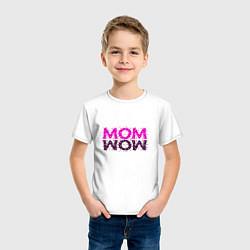 Футболка хлопковая детская MOM, цвет: белый — фото 2