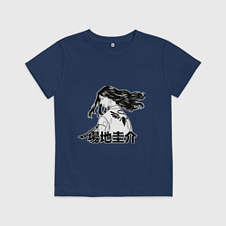 Футболка хлопковая детская Baji Keisuke, цвет: тёмно-синий