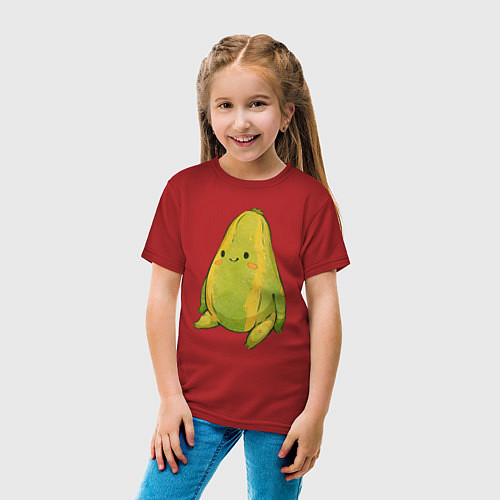 Детская футболка Папайя / Красный – фото 4