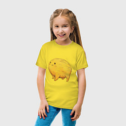 Футболка хлопковая детская Медовая дыня, цвет: желтый — фото 2
