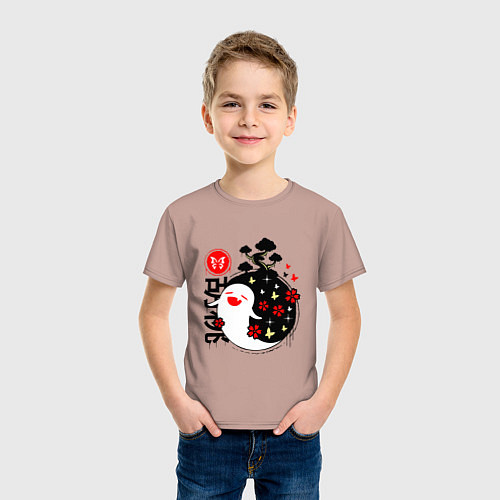 Детская футболка ГЕНШИН ИМПАКТ ДУХИ / Пыльно-розовый – фото 3