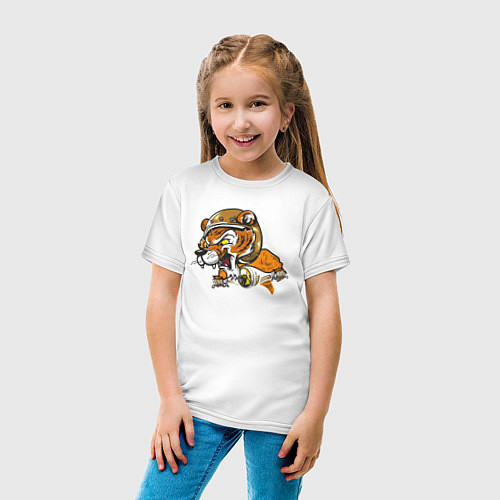 Детская футболка Hey, Tiger! / Белый – фото 4