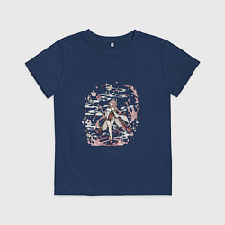 Футболка хлопковая детская Яэ Мико в деле, цвет: тёмно-синий