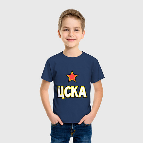 Детская футболка ЦСКА / Тёмно-синий – фото 3