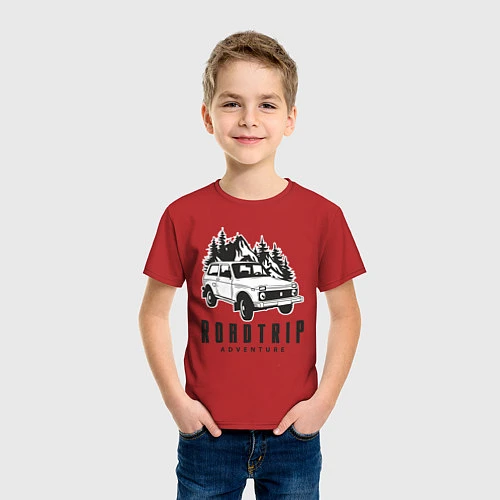 Детская футболка Niva roadtrip / Красный – фото 3