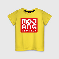Футболка хлопковая детская Mojang Studios, цвет: желтый