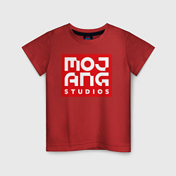 Футболка хлопковая детская Mojang Studios, цвет: красный