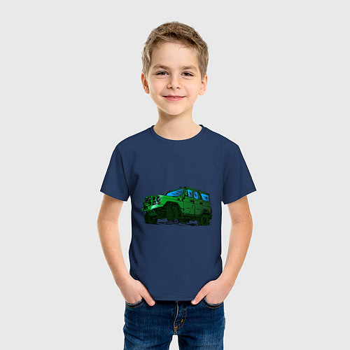 Детская футболка УАЗ Хантер I Hunter / Тёмно-синий – фото 3