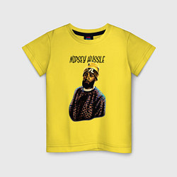 Футболка хлопковая детская Hip Hop Hussle, цвет: желтый
