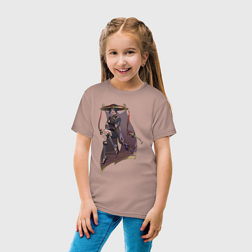Детская футболка Скарамучча / Пыльно-розовый – фото 4