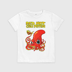 Футболка хлопковая детская RED HOT CHILI PEPPERS, цвет: белый