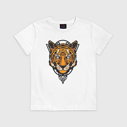 Футболка хлопковая детская Tiger Style, цвет: белый