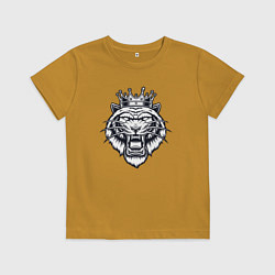 Футболка хлопковая детская King Tiger, цвет: горчичный