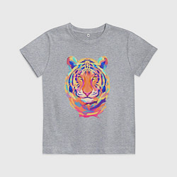 Футболка хлопковая детская Color Tiger, цвет: меланж