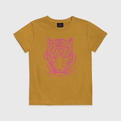 Футболка хлопковая детская Pink Tiger, цвет: горчичный